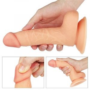 Dildo Realístico Ultra Macio Com Ventosa 19cm x 3,6cm Penetráveis 14,5cm - Image 2