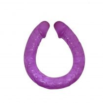 Imagem Dildo Realístico Duplo Jelly Roxo 44cm x 3,5cm. 