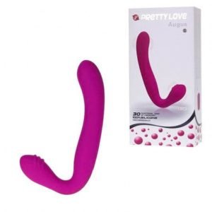 Vibrador Strapless Penetrador Duplo Recarregável 30modos Vibração