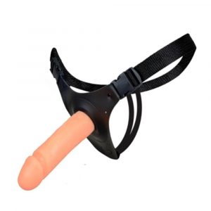 Cinta Regulável Com Pênis Realístico Dildo Cor Clara 15x4cm