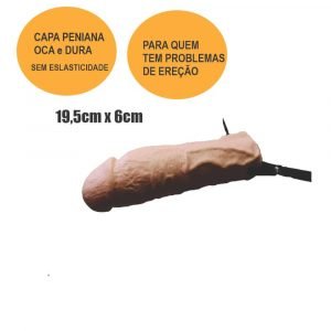 Capa Peniana Dura Em PVC Com Cinta Elástica 19,5 x 6cm