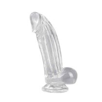pênis 11cm com ventosa. cor transparente